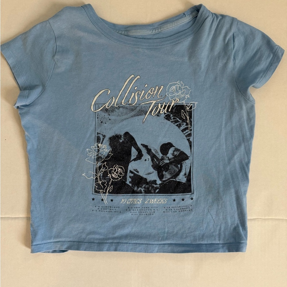 Blue Collision Tour Baby Tee
